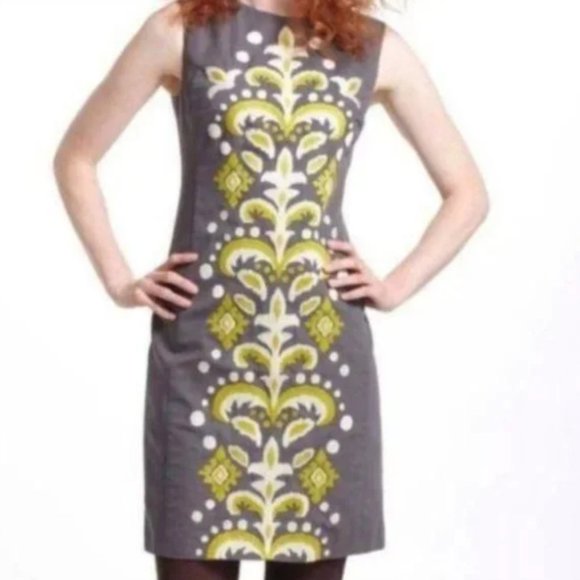 Anthropologie Tabitha Embroidered Fountain Shift Dress - Picture 2 of 8